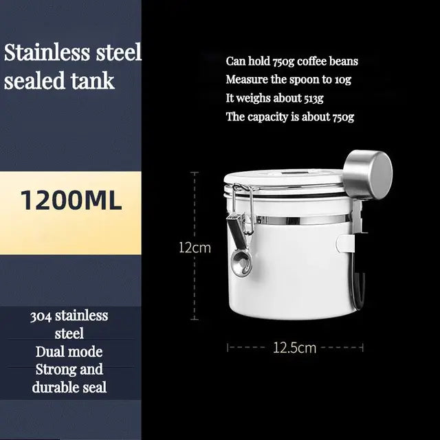 Stainless Steel Container with Date Tracker and CO2 valve