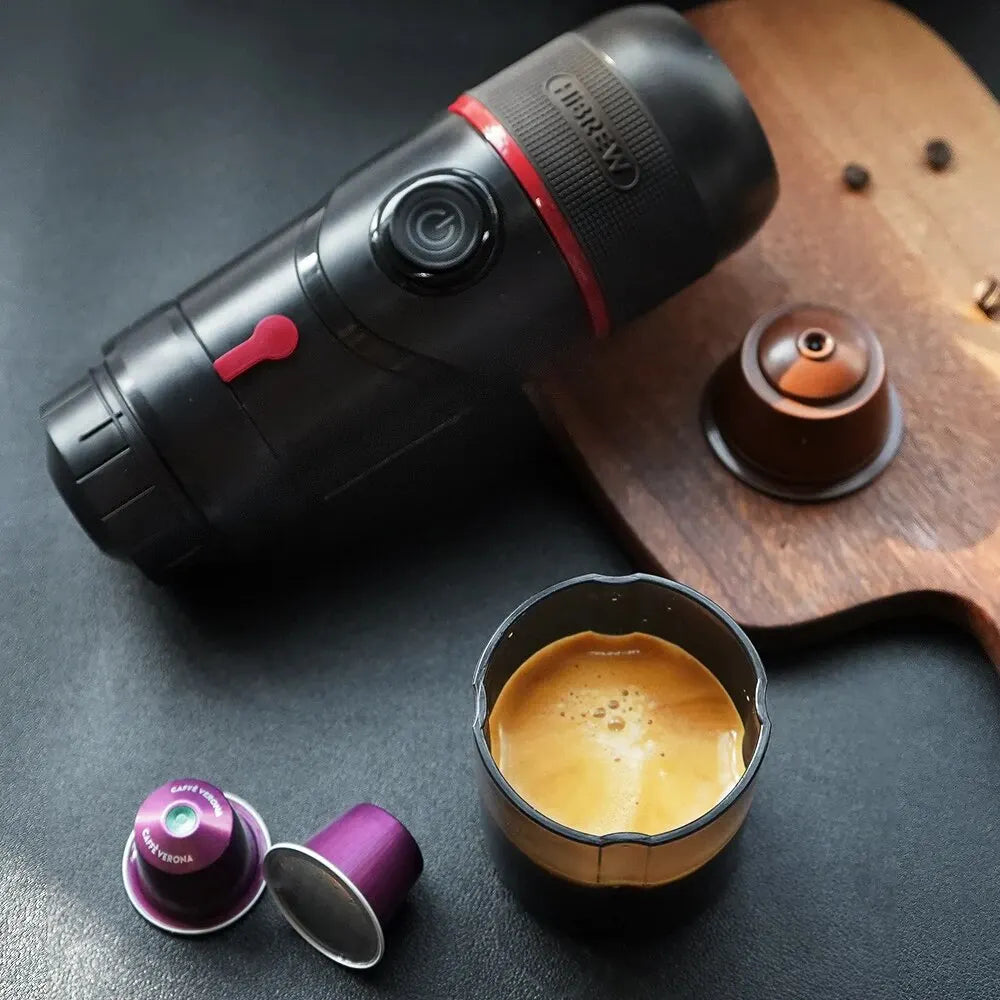 HiBREW portable coffee machine for car and home
